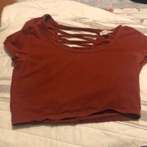 Crop top burnt orange color